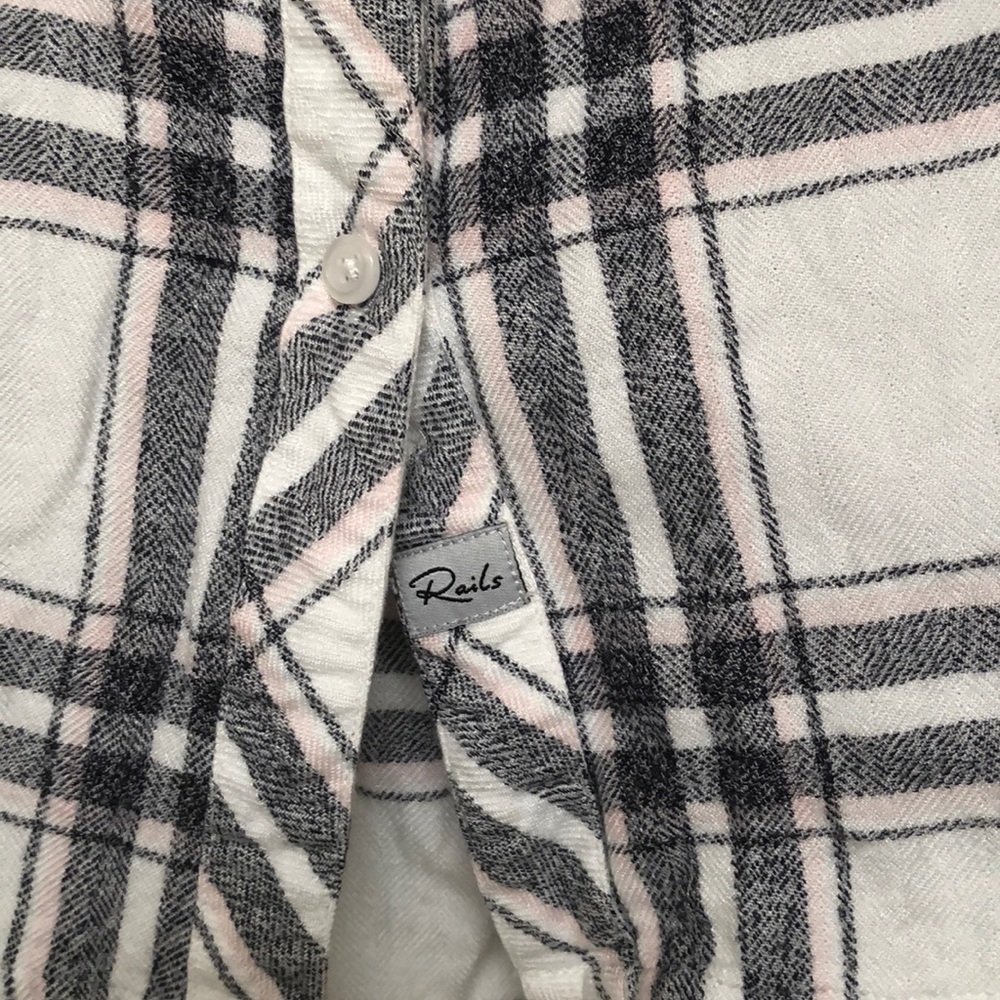 Rails Hunter Plaid Shirt in Charcoal Blush Small - Picture 5 of 8